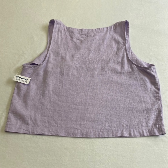 Old Navy Sleeveless Linen-Blend Top, Lavender Aura (Light Purple), XL NWT - Picture 5 of 14